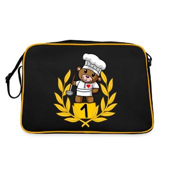 Chef Chef Cuisinier Amateur Métiers de la cuisine - Sac Retro - noir/or - Dos