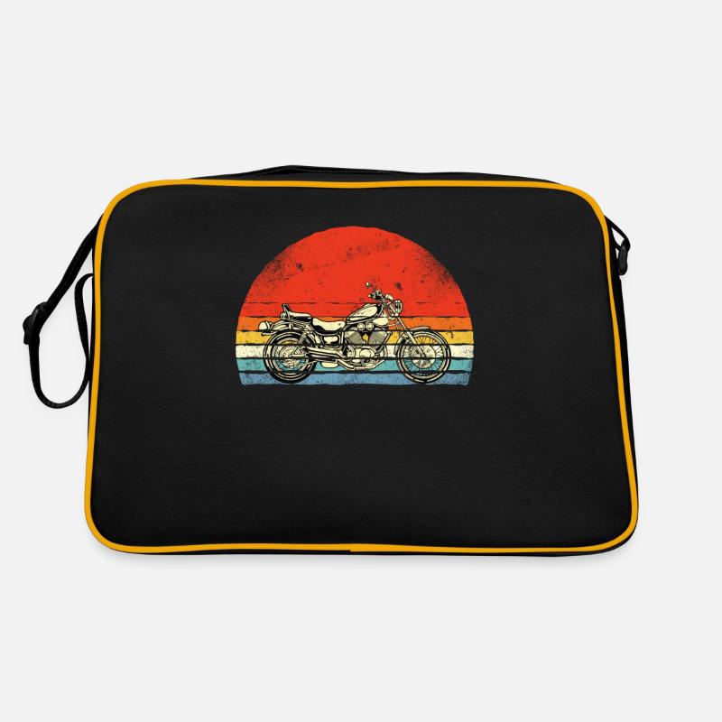 Motorcycle Biker - Retro Bag - black/gold