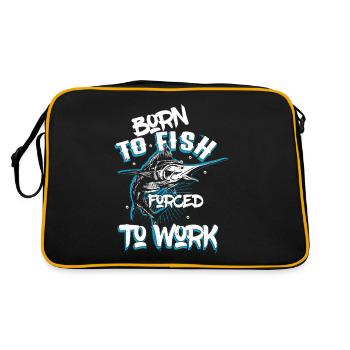For real anglers - Born for fishing, conquered - Retro Bag - black/gold - Back