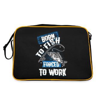 For real anglers - Born for fishing, conquered - Retro Bag - black/gold - Back