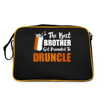 The Best Brother Get Promoted To Druncle Gift - Retro Bag - black/gold - Back