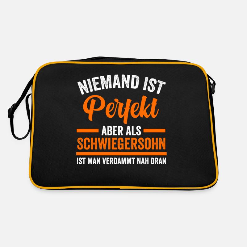 Perfekter Schwiegersohn - Retro Tasche - Schwarz/Gold