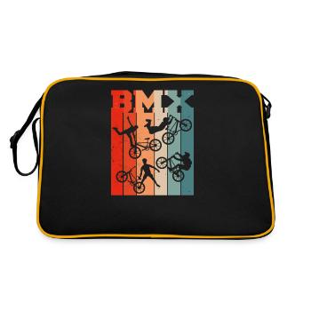 BMX Roue Coureur BMX Vélo Vélo Freestyle race BMX - Sac Retro - noir/or - Dos