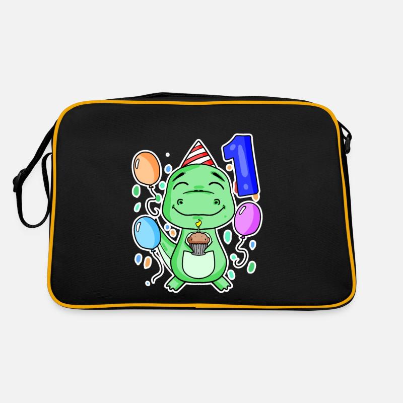 1er anniversaire - 1 an - Sac Retro - noir/or