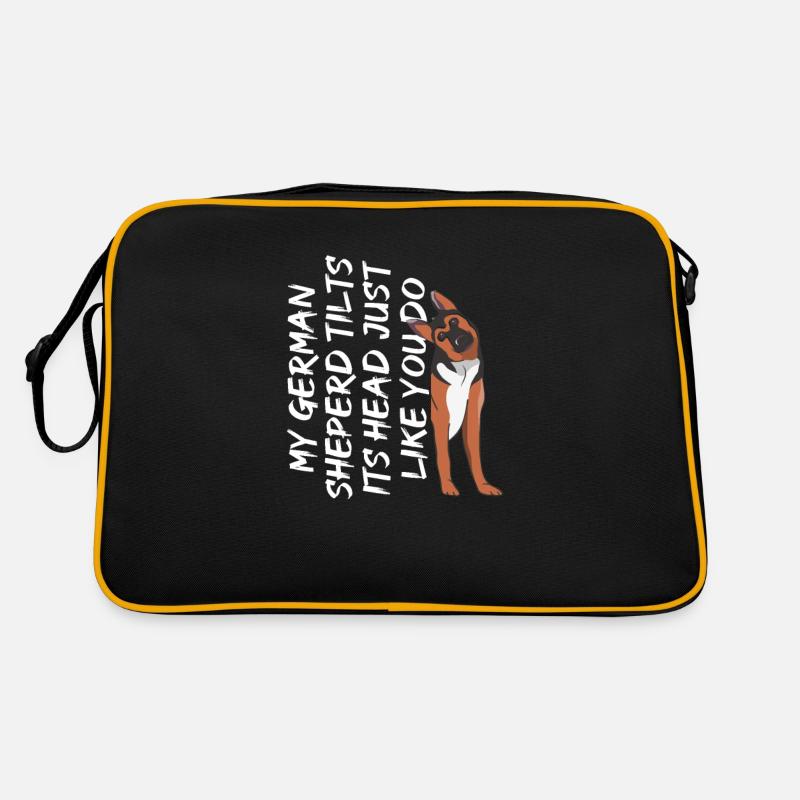 German Shepherd Head Turn Dog Owner Retro Bag