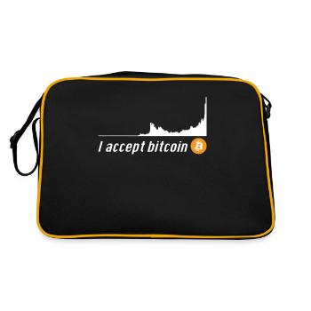 I Accept Bitcoin - Bitcoin Button Bitcoin Price - Retro Bag - black/gold - Back