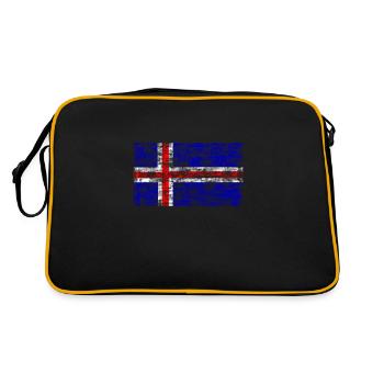 Drapeau de l’Islande Vintage - Sac Retro - noir/or - Dos