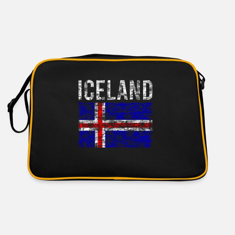 Iceland Flag Vintage Retro Bag