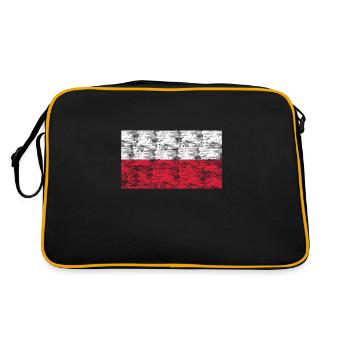 Pologne Drapeau Vintage - Sac Retro - noir/or - Dos