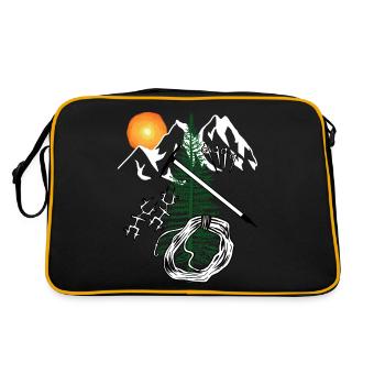 Mountaineers Carabiners Burlap Abseil Summit - Retro Bag - black/gold - Back