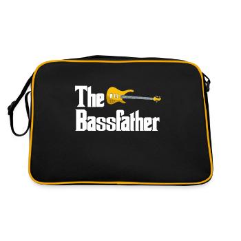 Bass guitare bassiste guitariste cadeau instrument - Sac Retro - noir/or - Dos