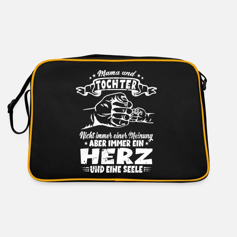 Mama und Tochter Beste Mutter Muttertag Geschenk - Retro Tasche - Schwarz/Gold