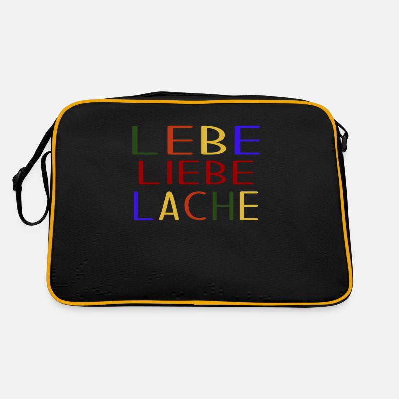 Lebe Liebe Lache Retro Tasche