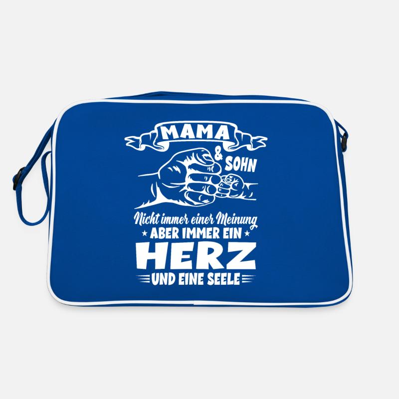 Mama und Sohn Partnerlook Muttertag Geschenkidee Retro Tasche
