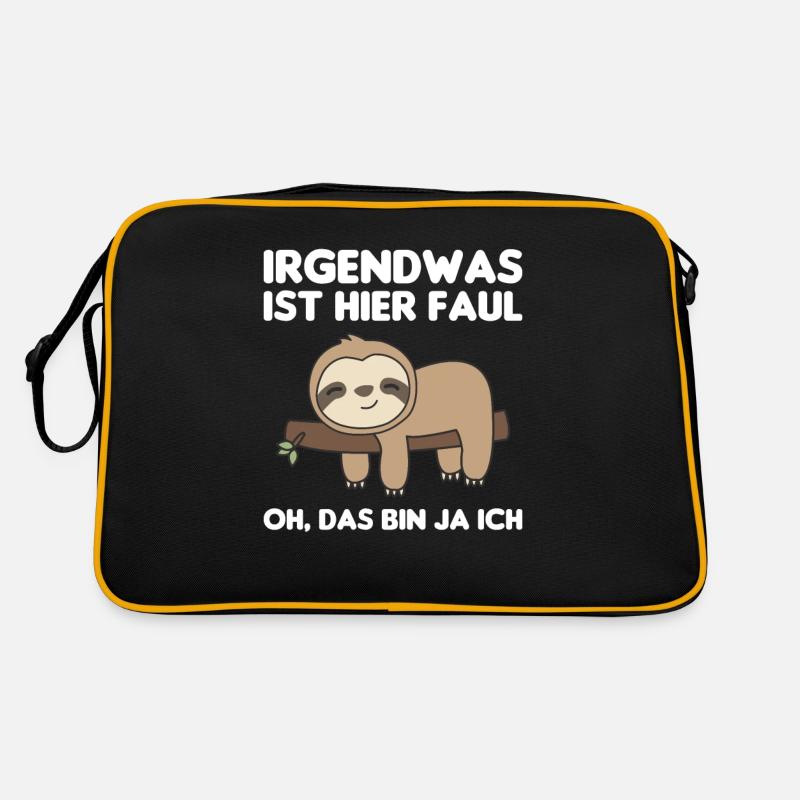 Faultier lustiger Spruch entspannte Faultiere Retro Tasche