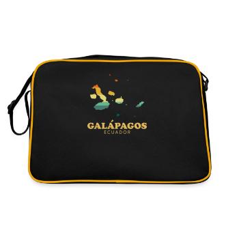 galapagos islands, galapago équateur - Sac Retro - noir/or - Dos