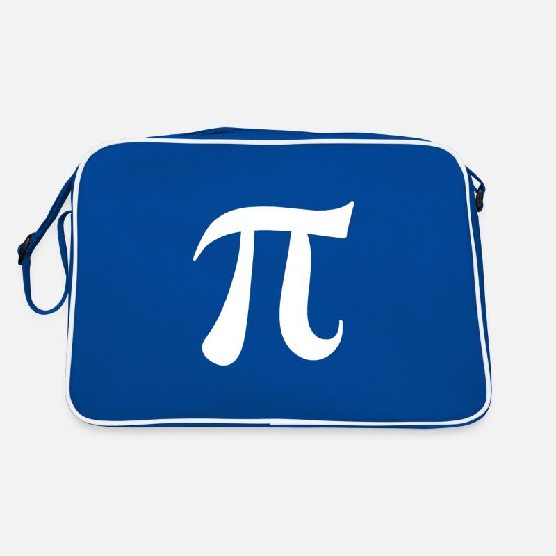 Pi Zeichen weiß Symbol Retro Tasche