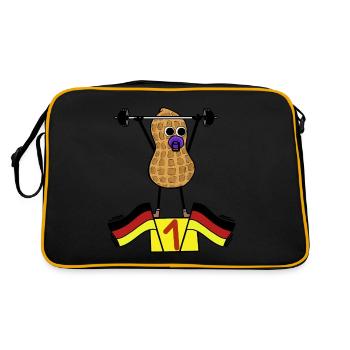 Peanut Baby Athlete Weights Training German - Retro Bag - black/gold - Back