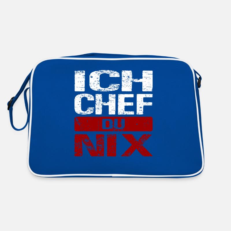 Ich Chef du nix - Selbstständige Arbeiter Chef Retro Tasche