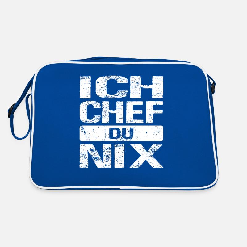 Ich Chef du nix Arbeiter Chef Sprüche Unternehmer Retro Tasche