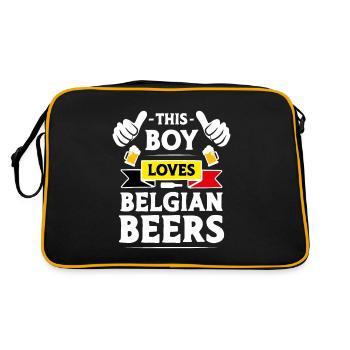 This boy loves Belgian beers - Sac Retro - noir/or - Dos