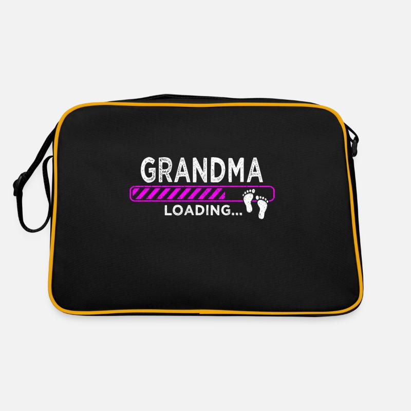 Grandma Loading - Retro Tasche - Schwarz/Gold