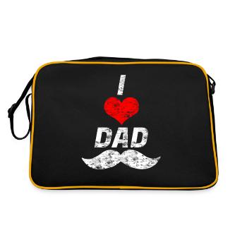 I love Dad - Sac Retro - noir/or - Dos
