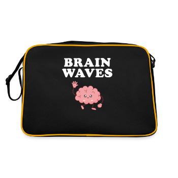 brain waves, neurology brain neuroscience - Sac Retro - noir/or - Dos