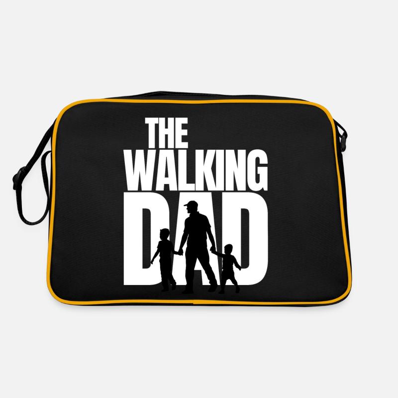 The walking Dad - Papa Papi Father's Day - Retro Bag - black/gold