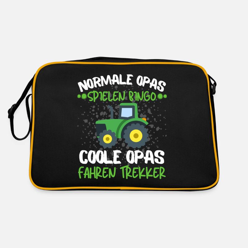 Coller Opa mit Traktor - Lustiges Opa Opi Retro Tasche