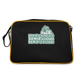 No Farmers No Food No Future Tracteur - Sac Retro - noir/or - Dos
