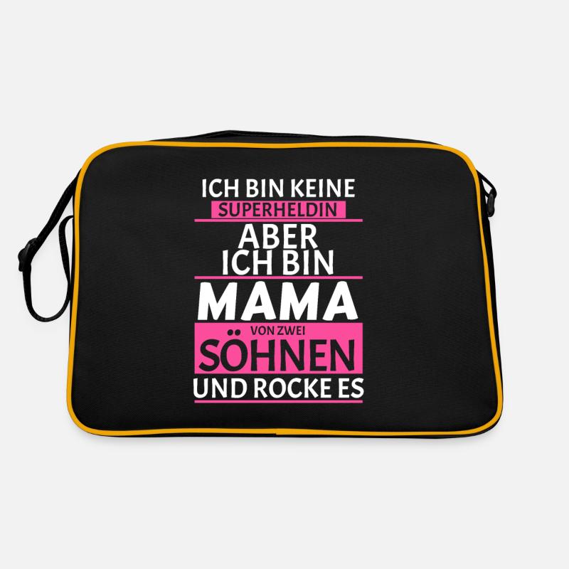 Mama von zwei Söhnen Retro Tasche