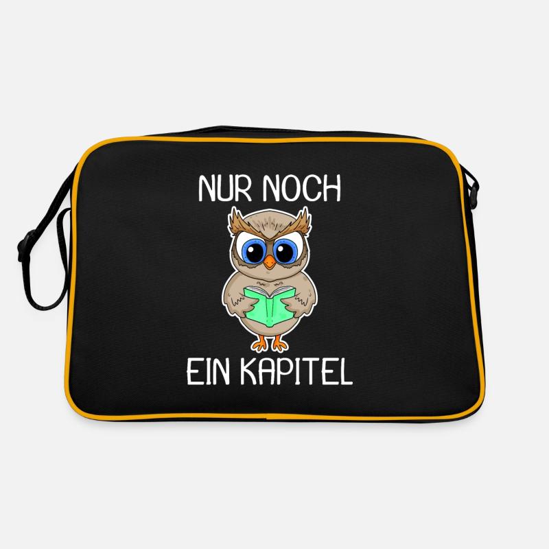 Eule Lesen Buch Bücher Retro Tasche