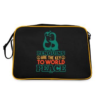 Pingouins Paix mondiale - Sac Retro - noir/or - Dos