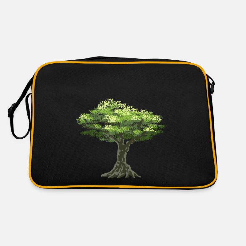 Olive tree Olive tree Greece Nature harvest - Retro Bag - black/gold