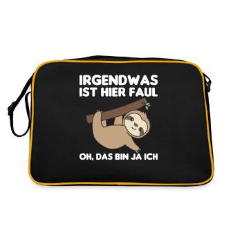 Faultier lustiger Spruch entspannt Tier - Sac Retro - noir/or - Dos