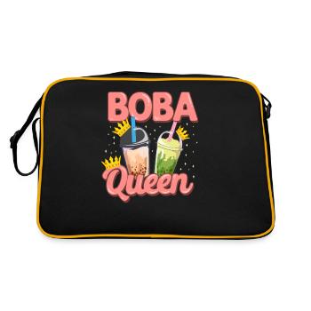 Boba Tea Boba Queen Tea Crown - Sac Retro - noir/or - Dos