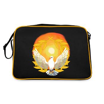 Sunlight Dove God Jesus Peace Creation - Retro Bag - black/gold - Back