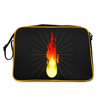 Purgatory Flame Heat Fire Fiery Hot Burn - Retro Bag - black/gold - Back