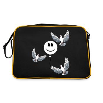 Ballon Céleste Colombes de la Paix Colombes Paix - Sac Retro - noir/or - Dos