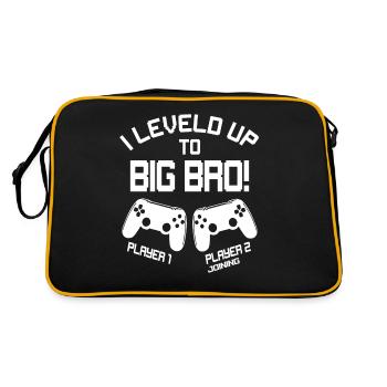 Jeux - I Leveled Up To Big Bro - Enfin frère - Sac Retro - noir/or - Dos