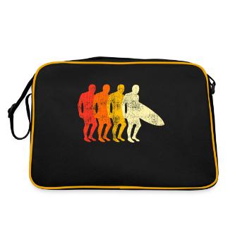Retro Surfing Surfer - Retro Bag - black/gold - Back