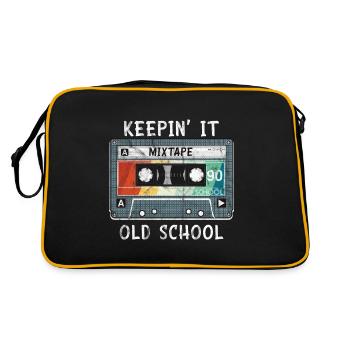 Old School Mixtape Music 90s Hip Hop - Retro Bag - black/gold - Back