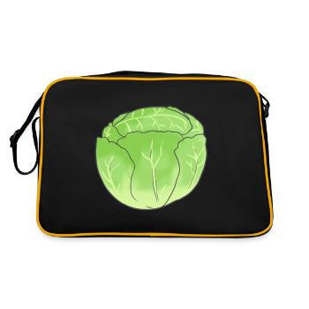Laitue Chou Légumes Bio Végétarien Jardin - Sac Retro - noir/or - Dos