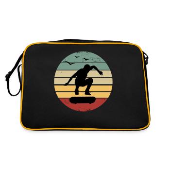 Skateur de skateboard rétro skateur - Sac Retro - noir/or - Dos