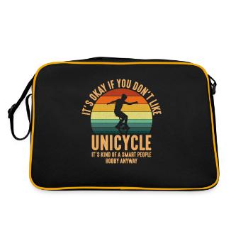 unicycle smart people, unicycle - Retro Bag - black/gold - Back