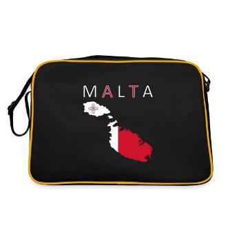 Malte Carte drapeau Gozo Comino - Sac Retro - noir/or - Dos