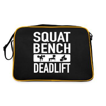 Motivation de remise en forme - Squat Bench Deadlift - Sac Retro - noir/or - Dos