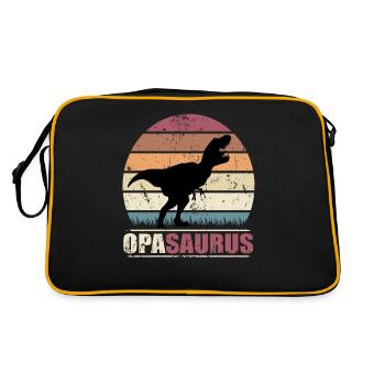 GrandpaSaurus Dinosaur Grandpa Saurus - Retro Bag - black/gold - Back