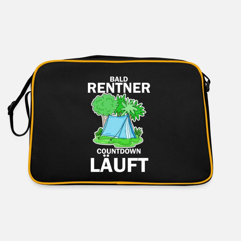 Bald Rentner Countdown läuft Retro Tasche